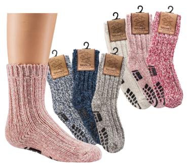3 Paar TippTexx 24 Kinder ABS-Norwegersocken Stoppersocken